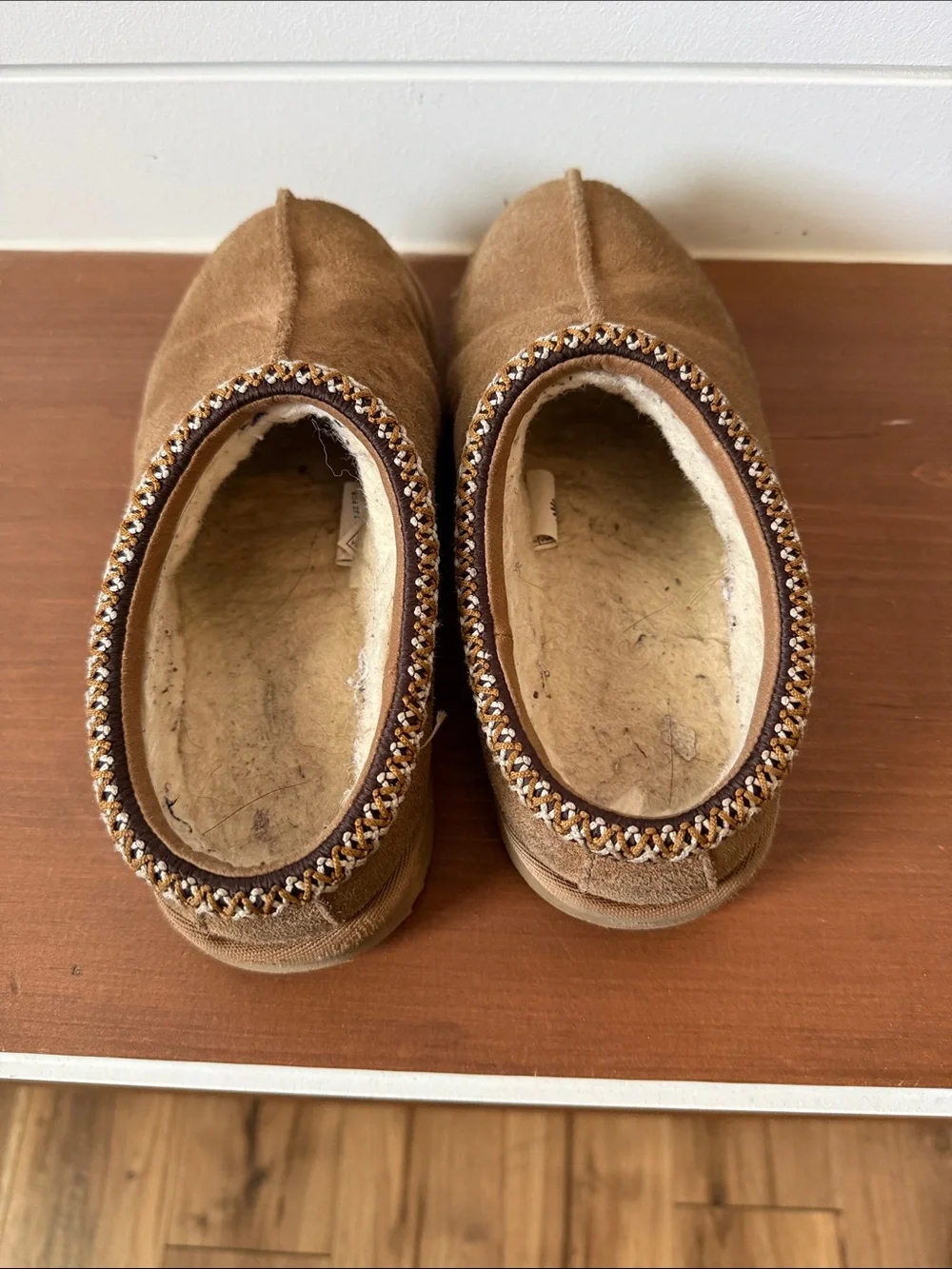 UGG Kids Chestnut Suede Slip-On Shearling Clog
